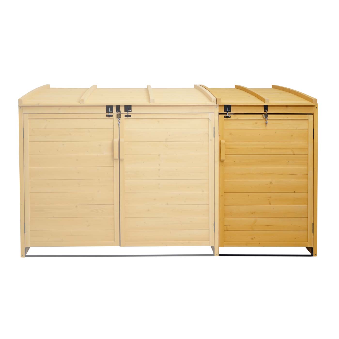 Cosmo Casa - Afvalbakbekleding - Verlengbaar - WPC & Hout - Bruin - 138×69×105 cm