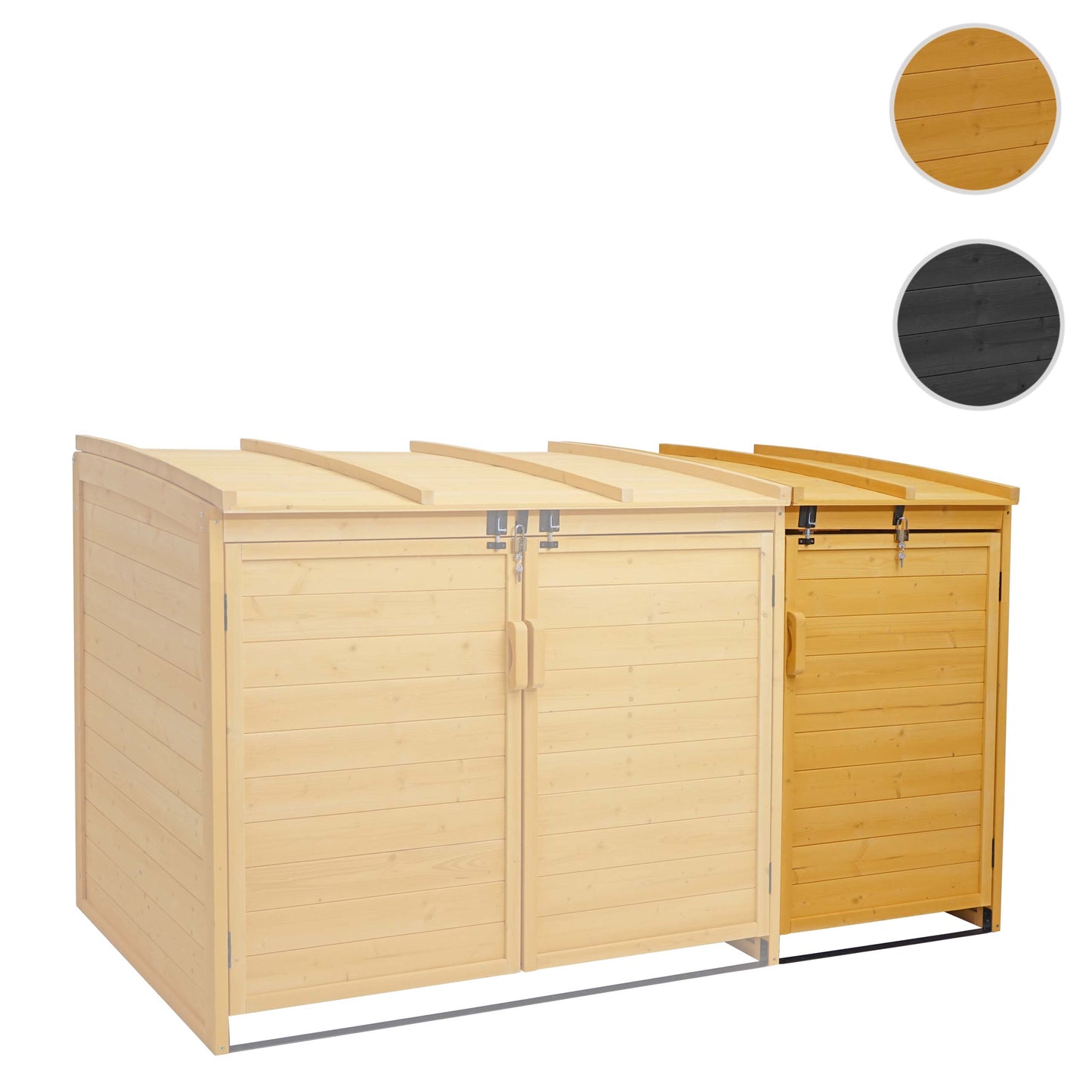 Cosmo Casa - Afvalbakbekleding - Verlengbaar - WPC & Hout - Bruin - 138×69×105 cm