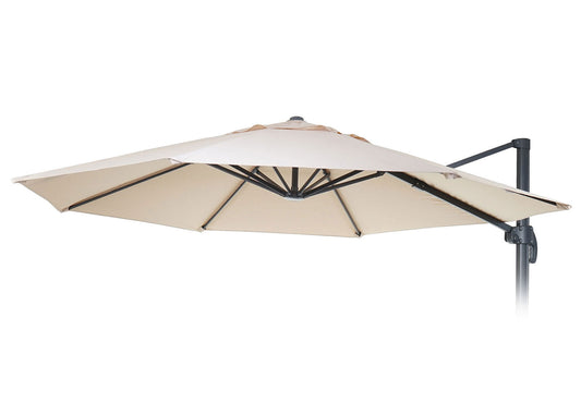 Cosmo Casa - Parasolhoes - 8 Stutten, Rond - 3,5 m - 220 g/m² Polyester - Crèmewit