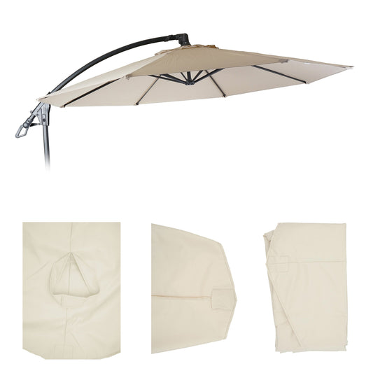 Cosmo Casa - Parasolhoes - Deluxe - Polyester - Crème - 3 m