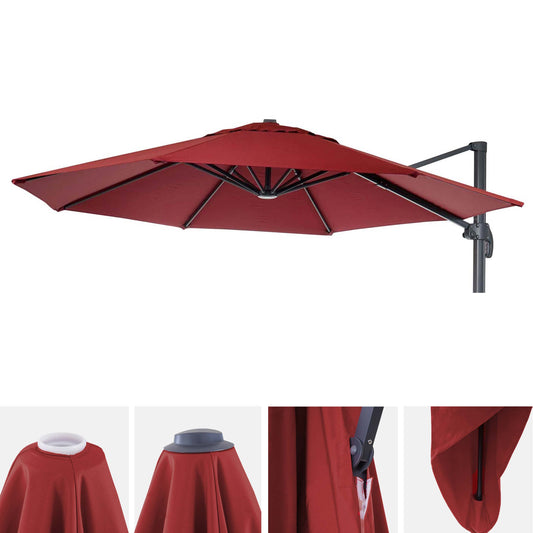 Cosmo Casa - Parasolhoes - 8 Stutten ca. 4 m - 220 g/m² Polyester - Bordeaux