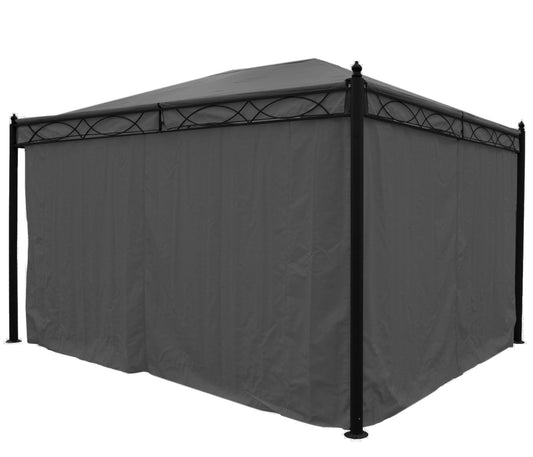 Cosmo Casa - Zijwand Pergola - Vervangend - Polyester - Grijs - 4×3 m