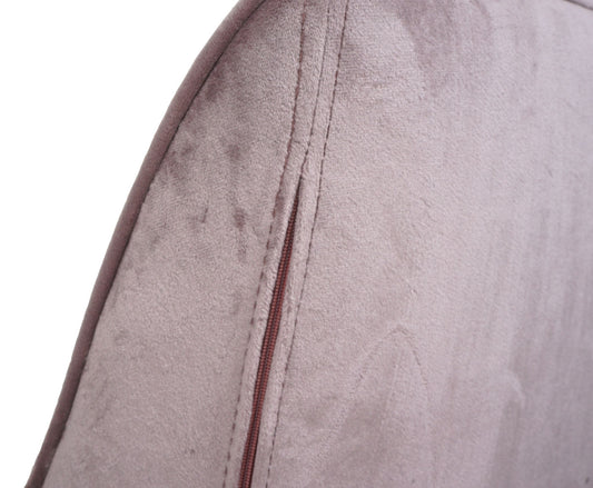 Cosmo Casa - Bureaustoel - Velvet draaistoel met armleuning - Fluweel en Metaal - Roze - Gouden onderstel