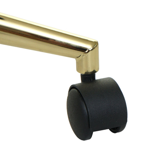 Cosmo Casa - Bureaustoel - Velvet draaistoel met armleuning - Fluweel en Metaal - Roze - Gouden onderstel