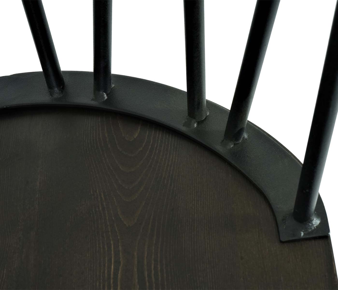 Cosmo Casa - Set van 2 Barkrukken - Retro - Hout & Metaal - Antraciet