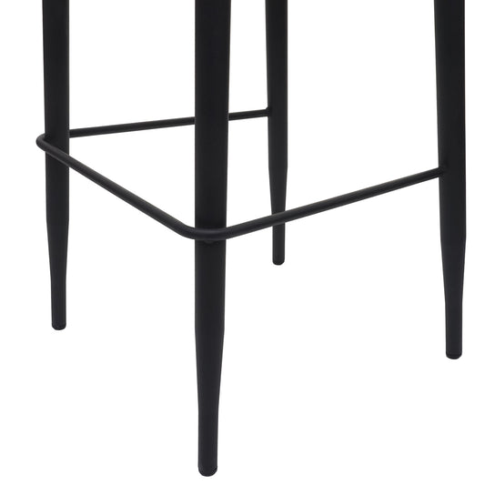 Cosmo Casa - Set van 2 Barkrukken - Retro - Hout & Metaal - Antraciet