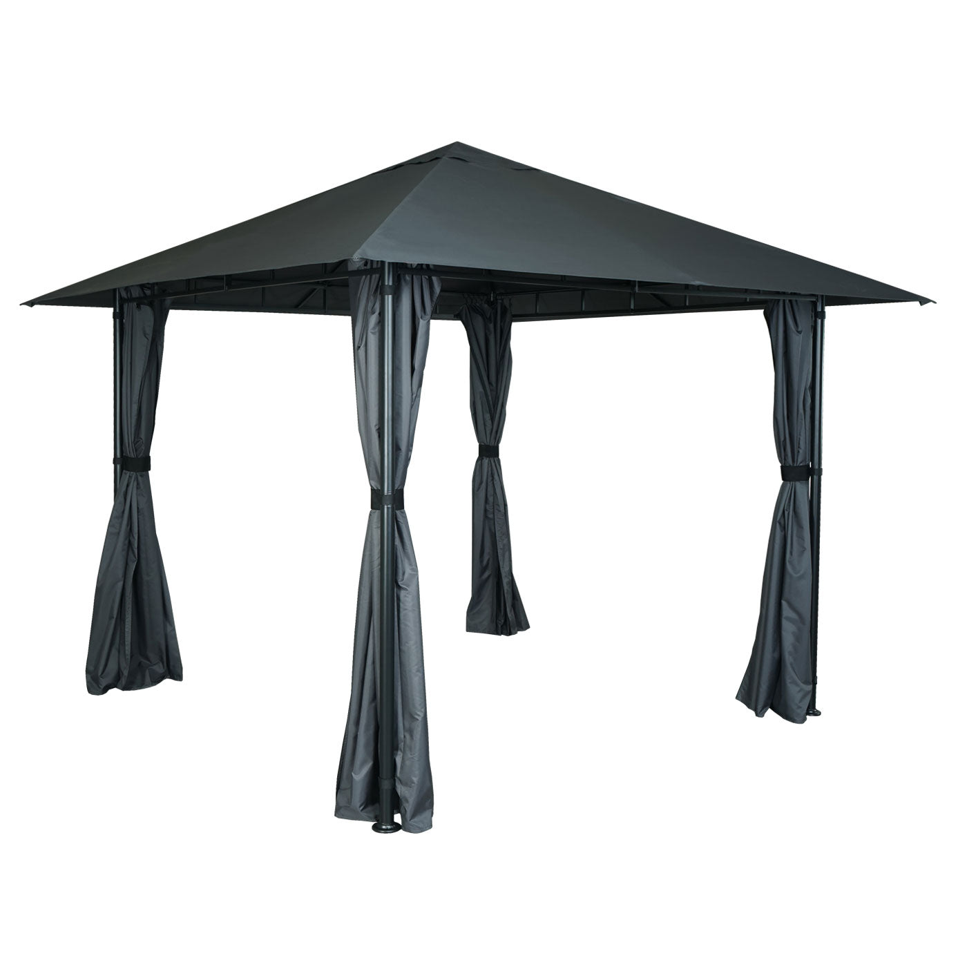 Cosmo Casa - Pergola - Met zijwand - Aluminium - Antraciet - 3×3 m