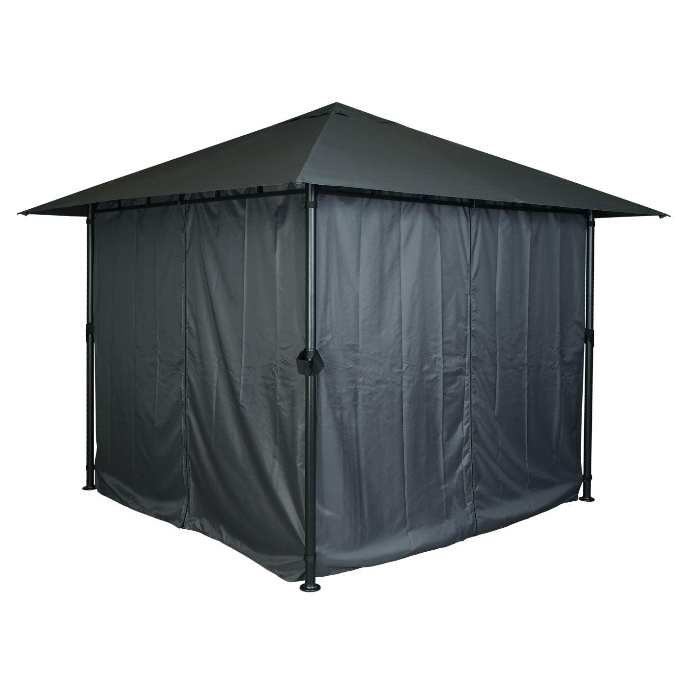 Cosmo Casa - Pergola - Met zijwand - Aluminium - Antraciet - 3×3 m