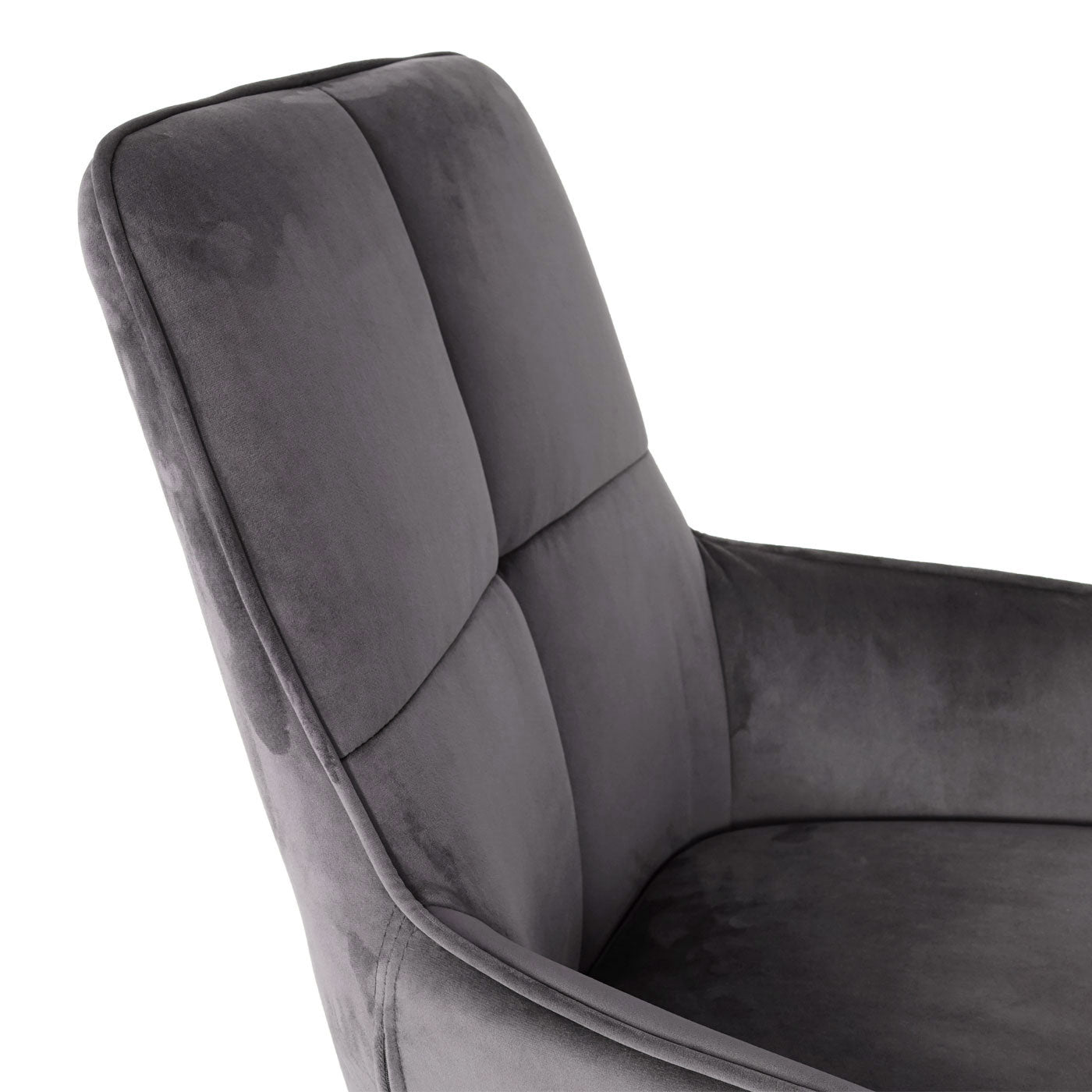 Cosmo Casa - Bureaustoel - Verstelbaar - Fluweel - Donkergrijs