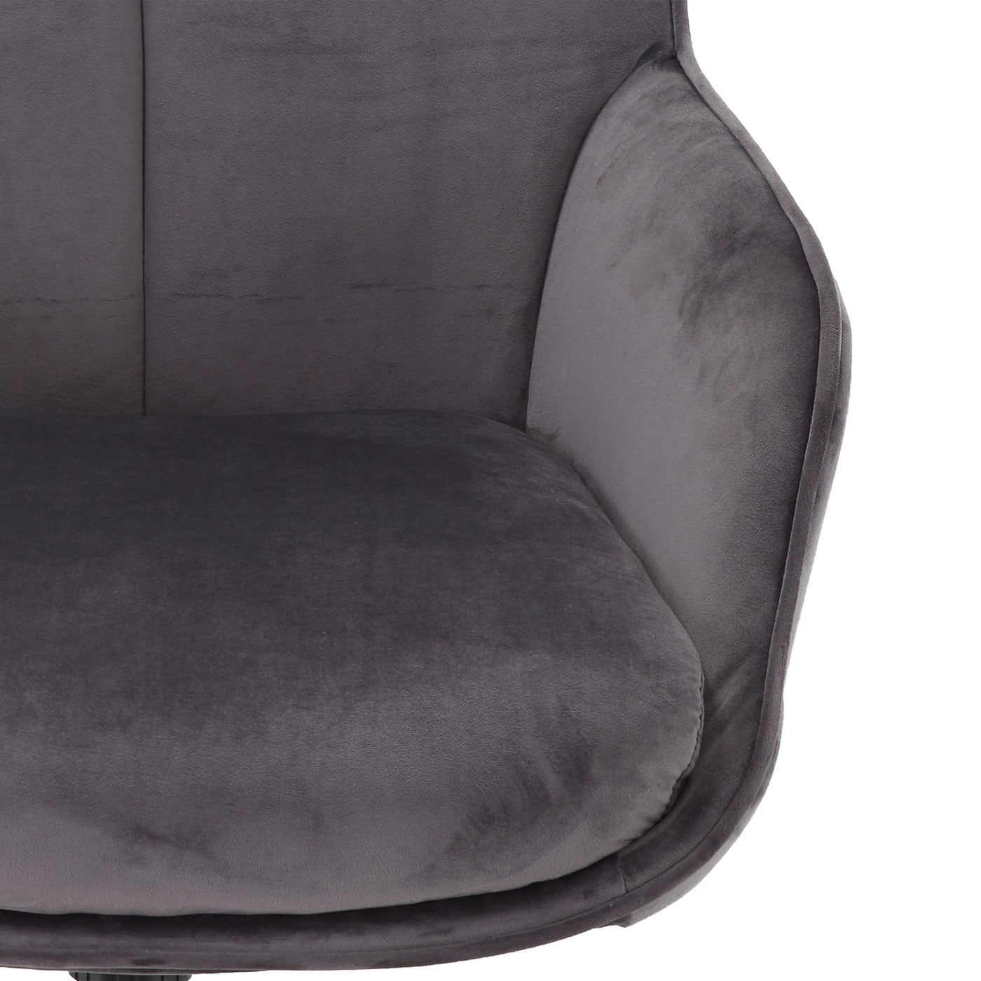 Cosmo Casa - Bureaustoel - Verstelbaar - Fluweel - Donkergrijs