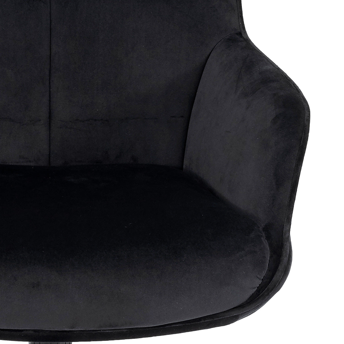 Cosmo Casa - Bureaustoel - Verstelbaar - Fluweel - Zwart