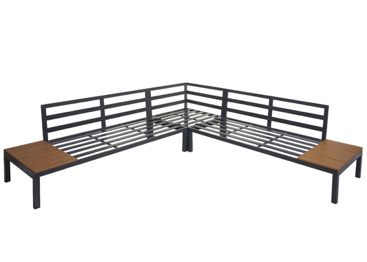 Cosmo Casa - Tuinset - Loungeset - Olefine & Aluminium - Donkergrijs