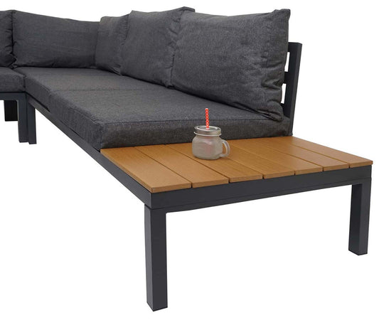 Cosmo Casa - Tuinset - Loungeset - Olefine & Aluminium - Donkergrijs