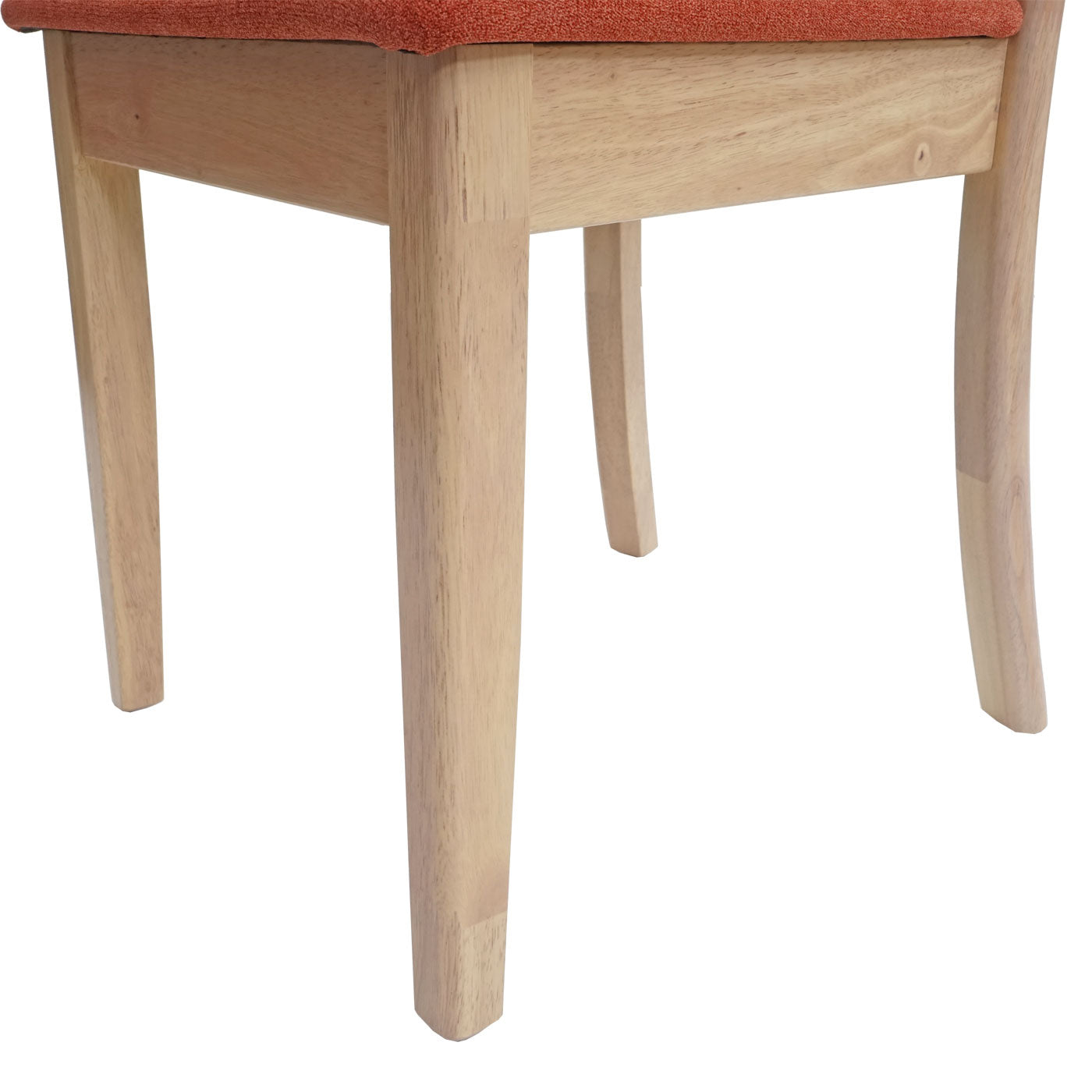 Cosmo Casa - Set van 2 Eetkamerstoelen - Massief - Textiel & Hout - Oranje
