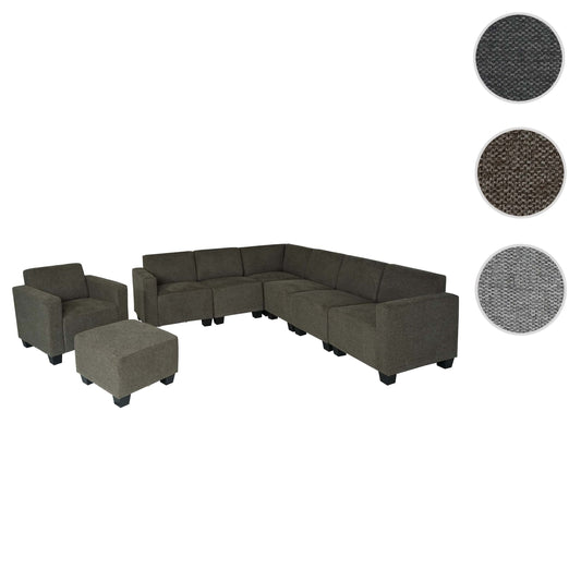 Cosmo Casa - Banksysteem - Modulair 6-2 opstelling - Stof textiel - Bruin