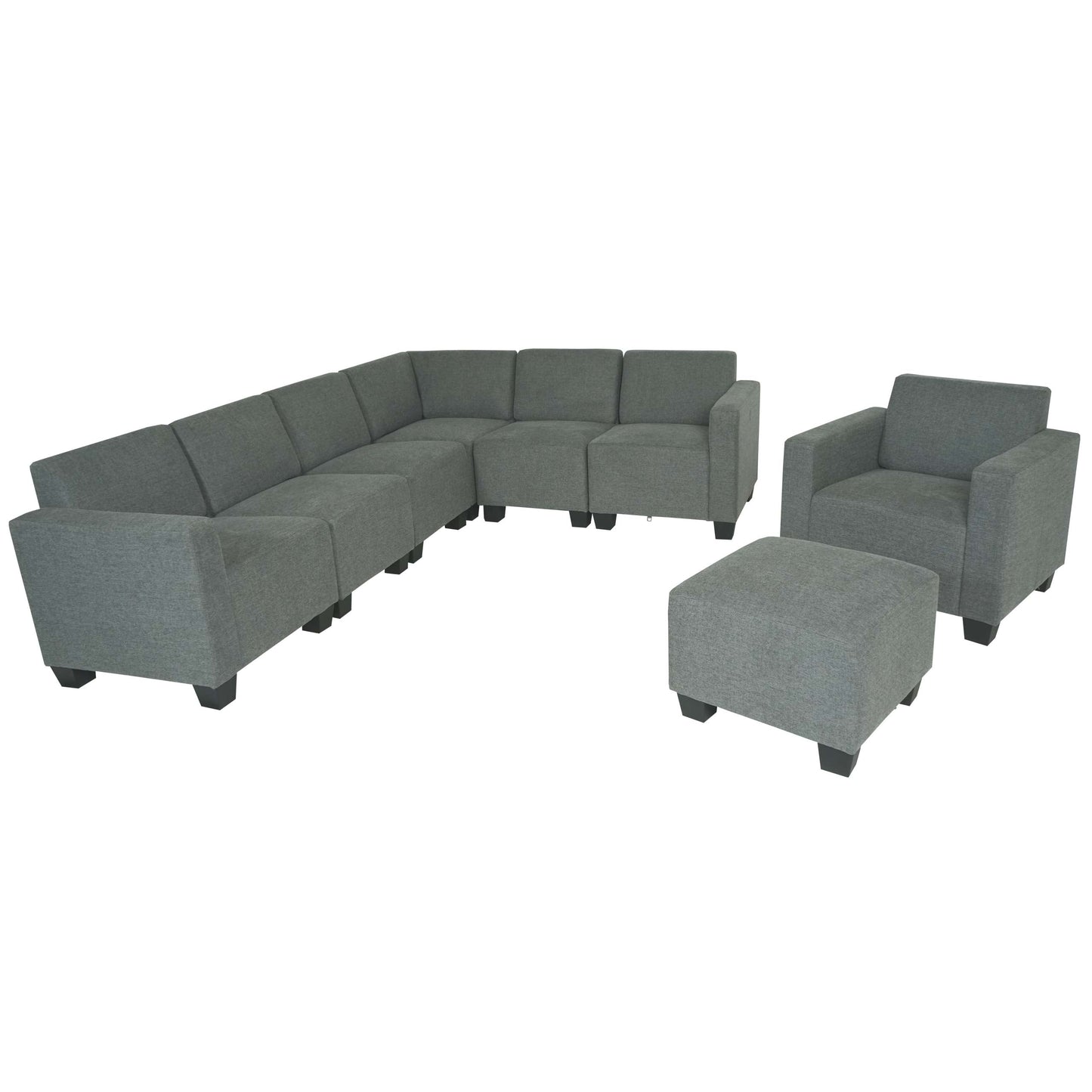 Cosmo Casa - Banksysteem - Modulair 6-2 opstelling - Stof textiel - Grijs