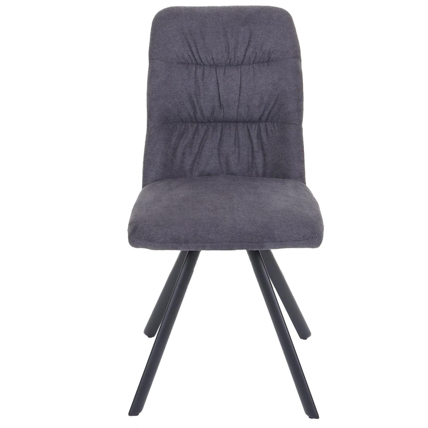 Cosmo Casa - Set van 2 Eetkamerstoelen - Draaibaar - Fluweel - Antraciet