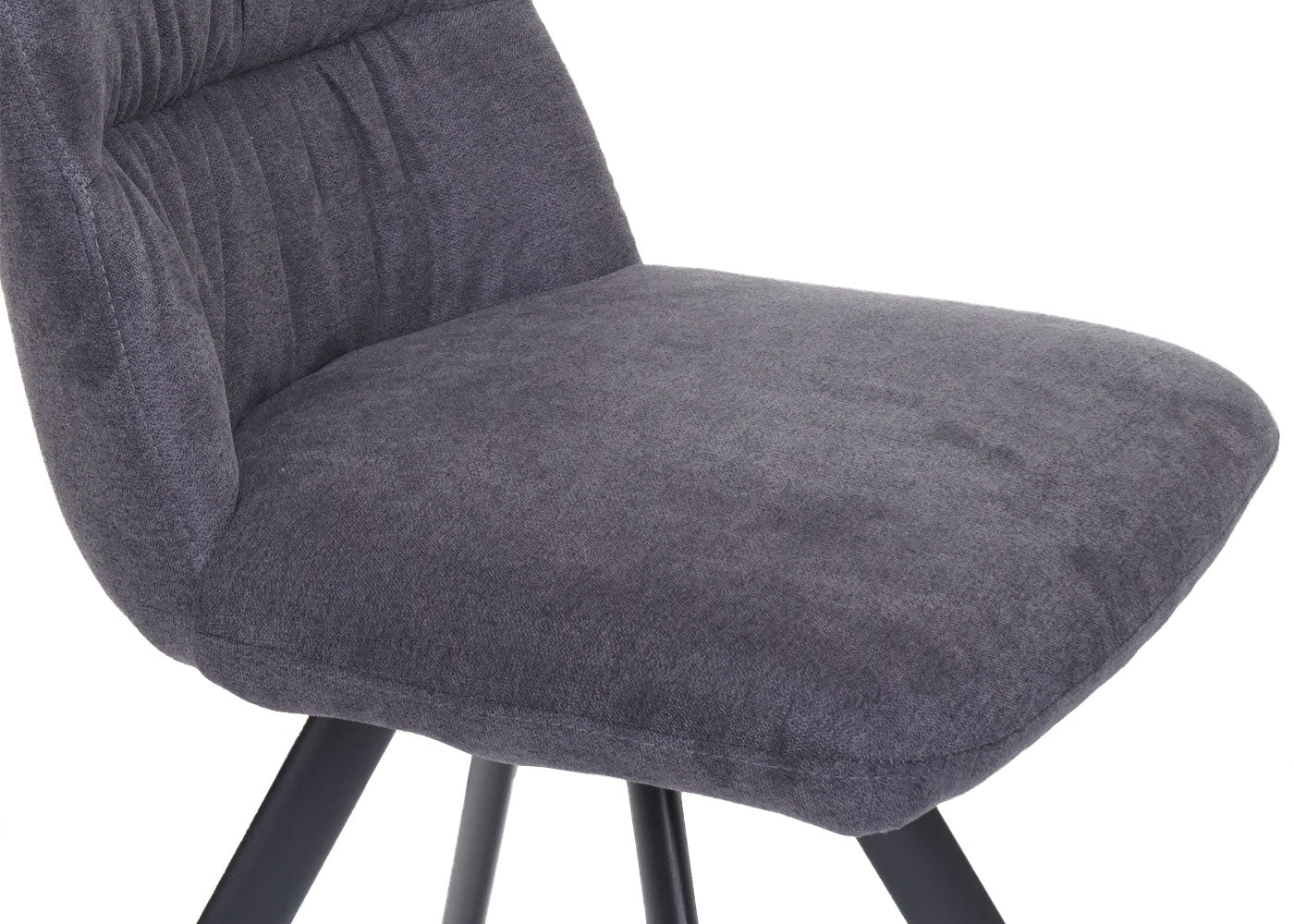 Cosmo Casa - Set van 2 Eetkamerstoelen - Draaibaar - Fluweel - Antraciet