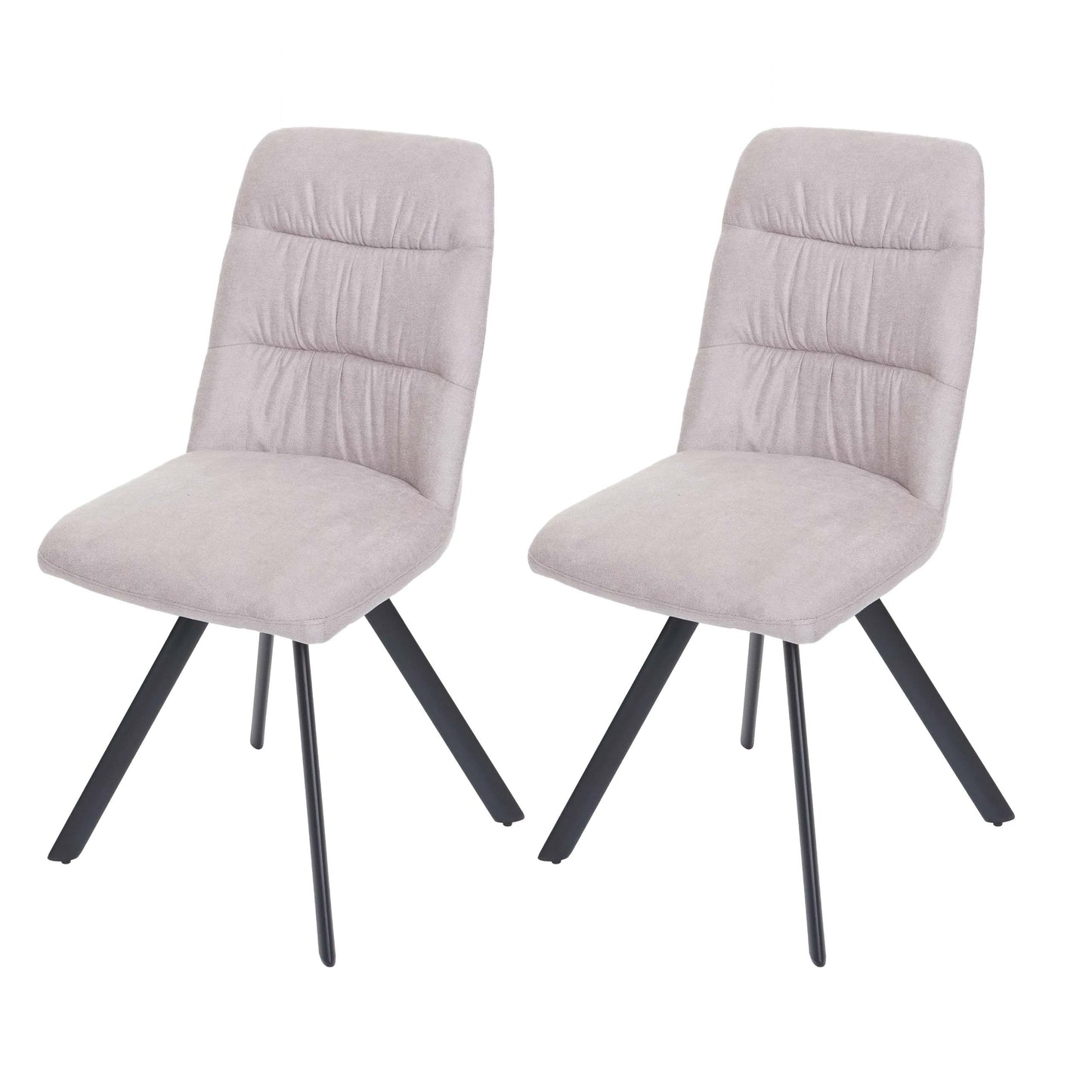 Cosmo Casa - Set van 2 Eetkamerstoelen - Draaibaar - Fluweel - Crème-Beige