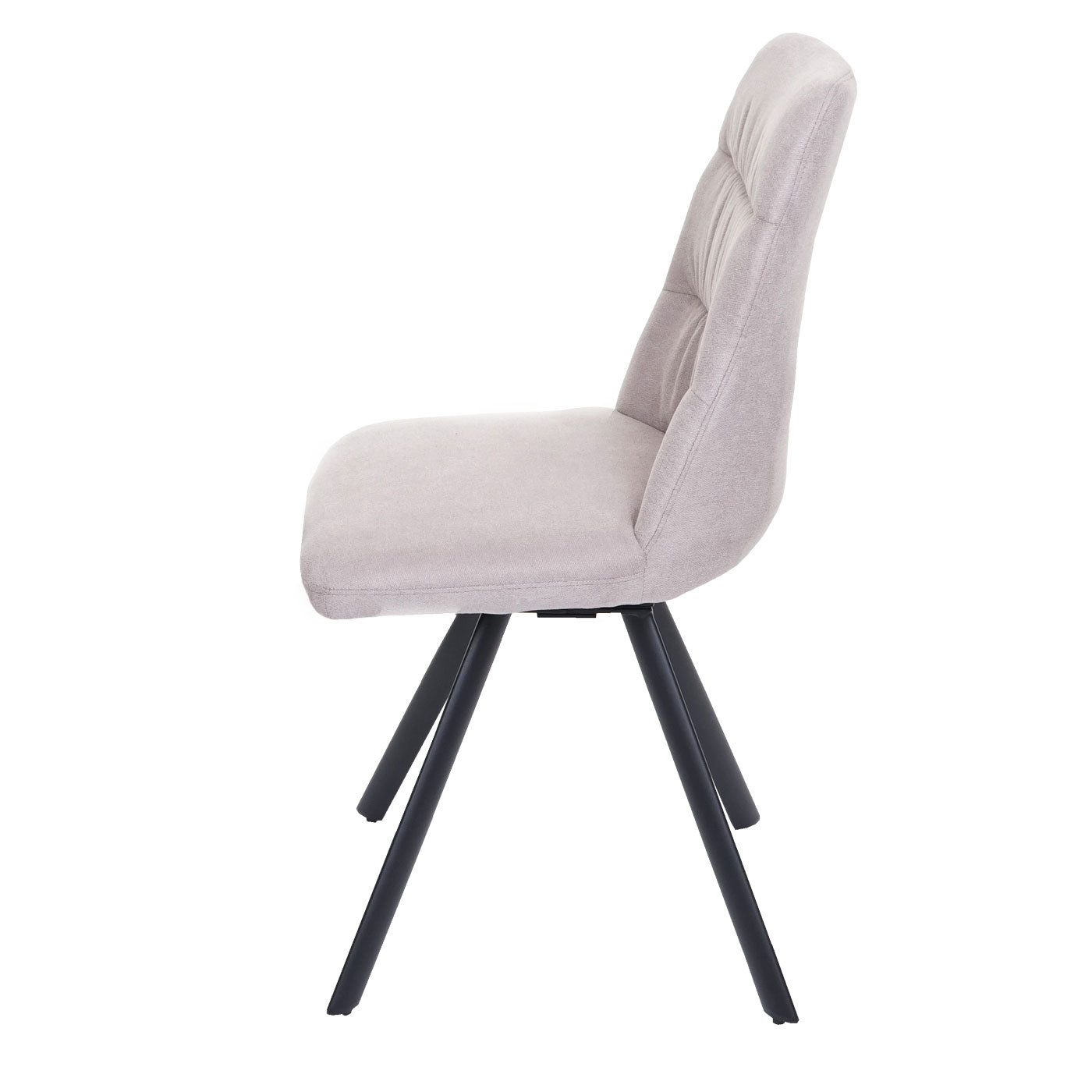 Cosmo Casa - Set van 2 Eetkamerstoelen - Draaibaar - Fluweel - Crème-Beige