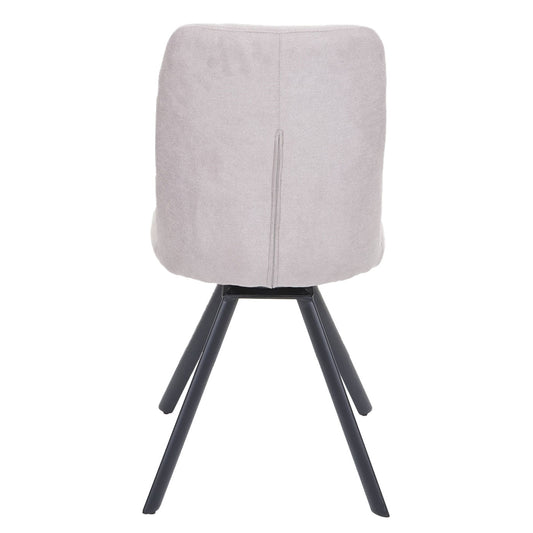 Cosmo Casa - Set van 2 Eetkamerstoelen - Draaibaar - Fluweel - Crème-Beige