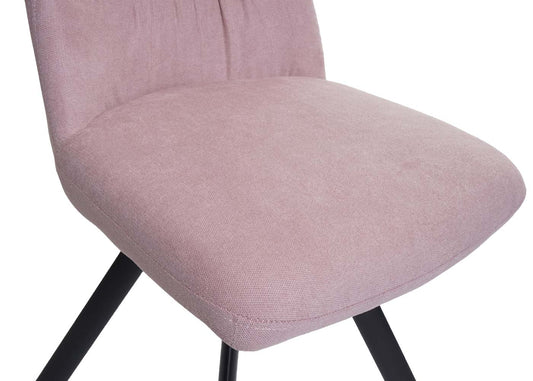 Cosmo Casa - Set van 2 Eetkamerstoelen - Draaibaar - Fluweel - Roze
