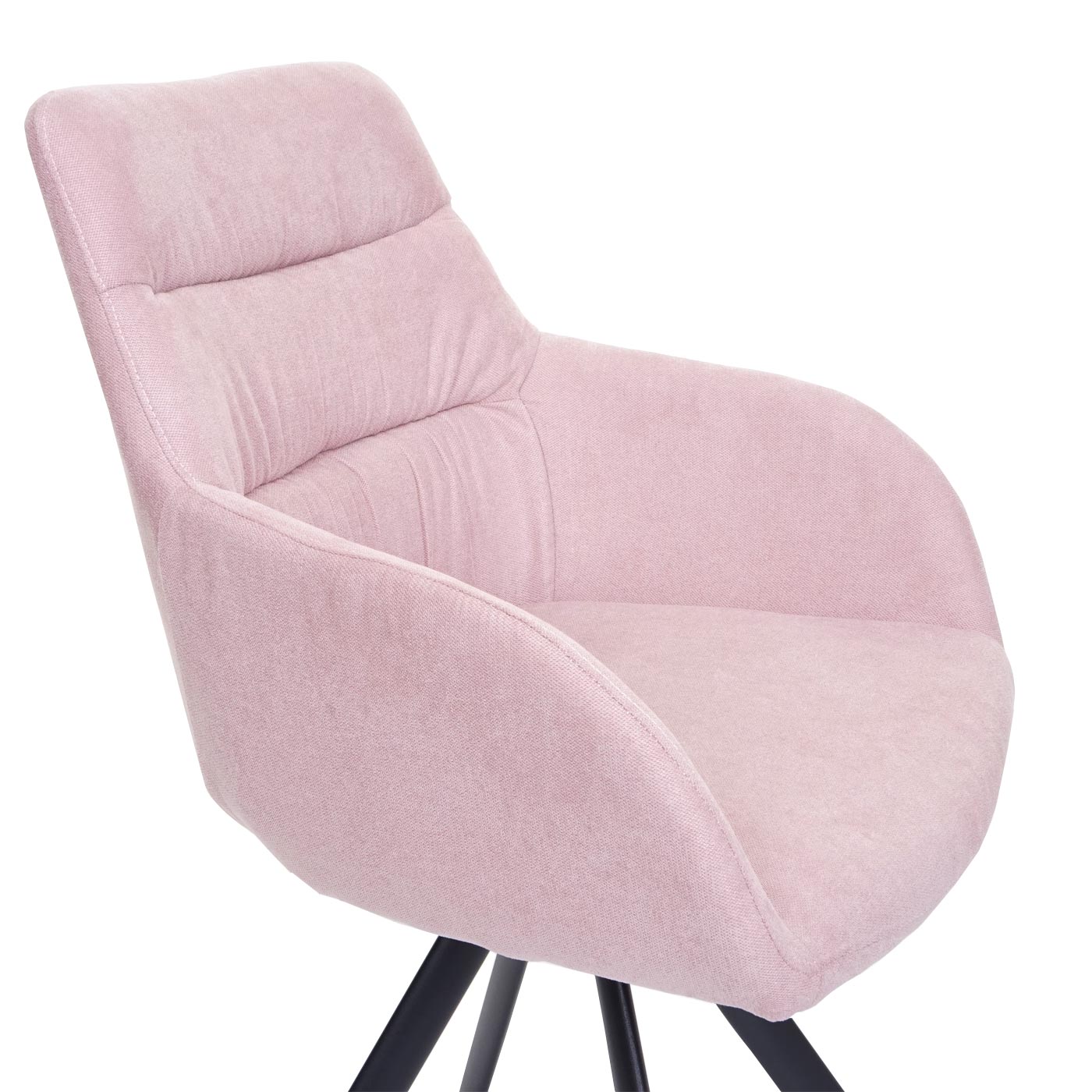 Cosmo Casa - Eetkamerstoel - Draaibaar - Fluweel - Roze