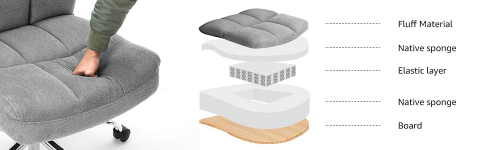 Cosmo Casa - Bureaustoel - Verstelbaar - Kunstleer - Wit