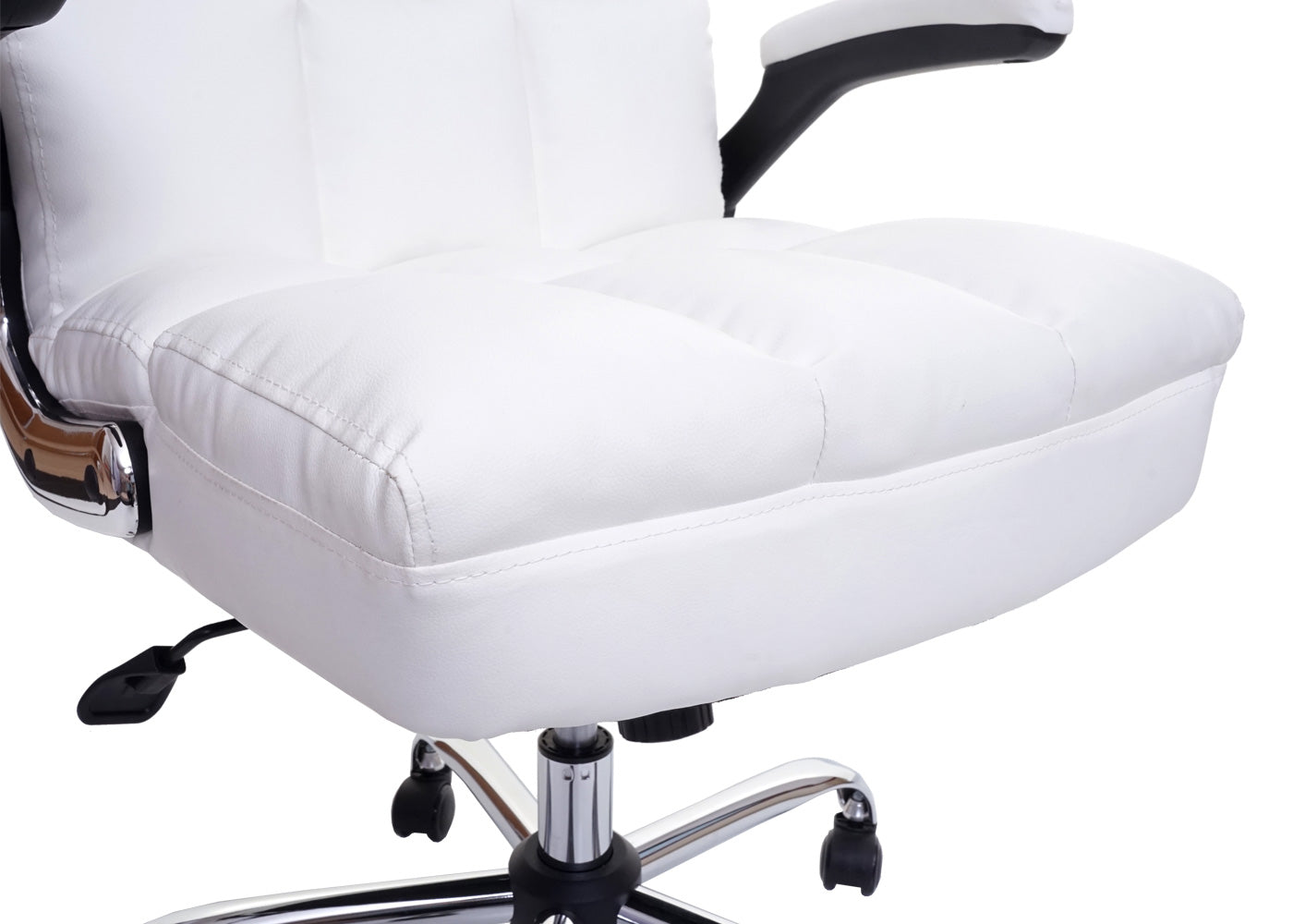 Cosmo Casa - Bureaustoel - Verstelbaar - Kunstleer - Wit