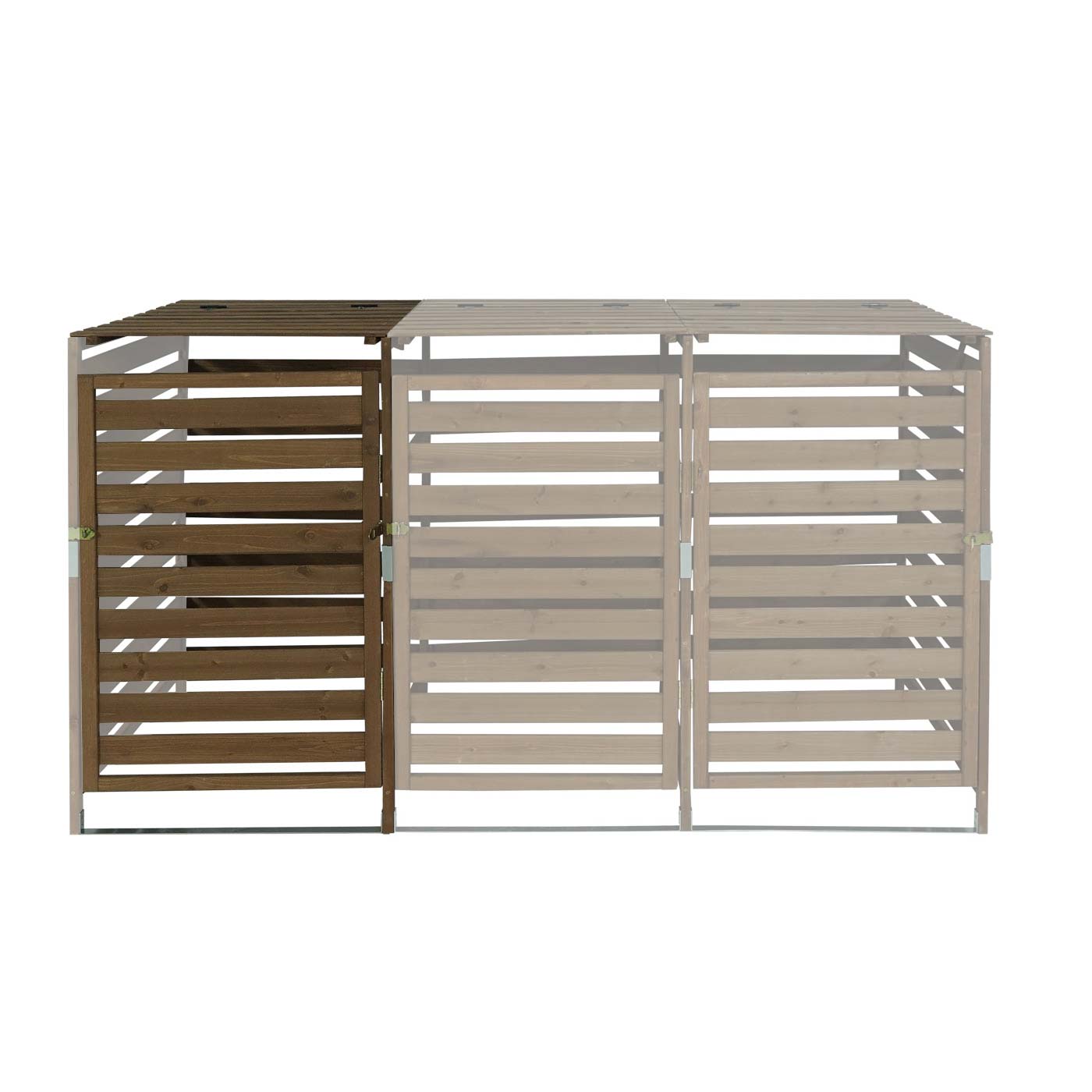 Cosmo Casa - Afvalbakbekleding - Verlenging - Massief hout - Donkerbruin - 114×67×97 cm