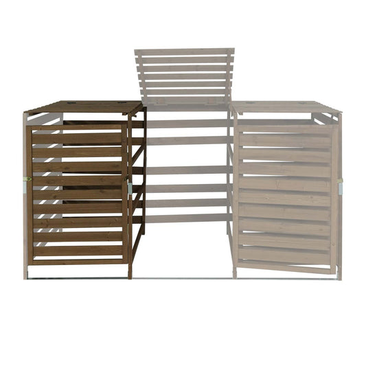 Cosmo Casa - Afvalbakbekleding - Verlenging - Massief hout - Donkerbruin - 114×67×97 cm