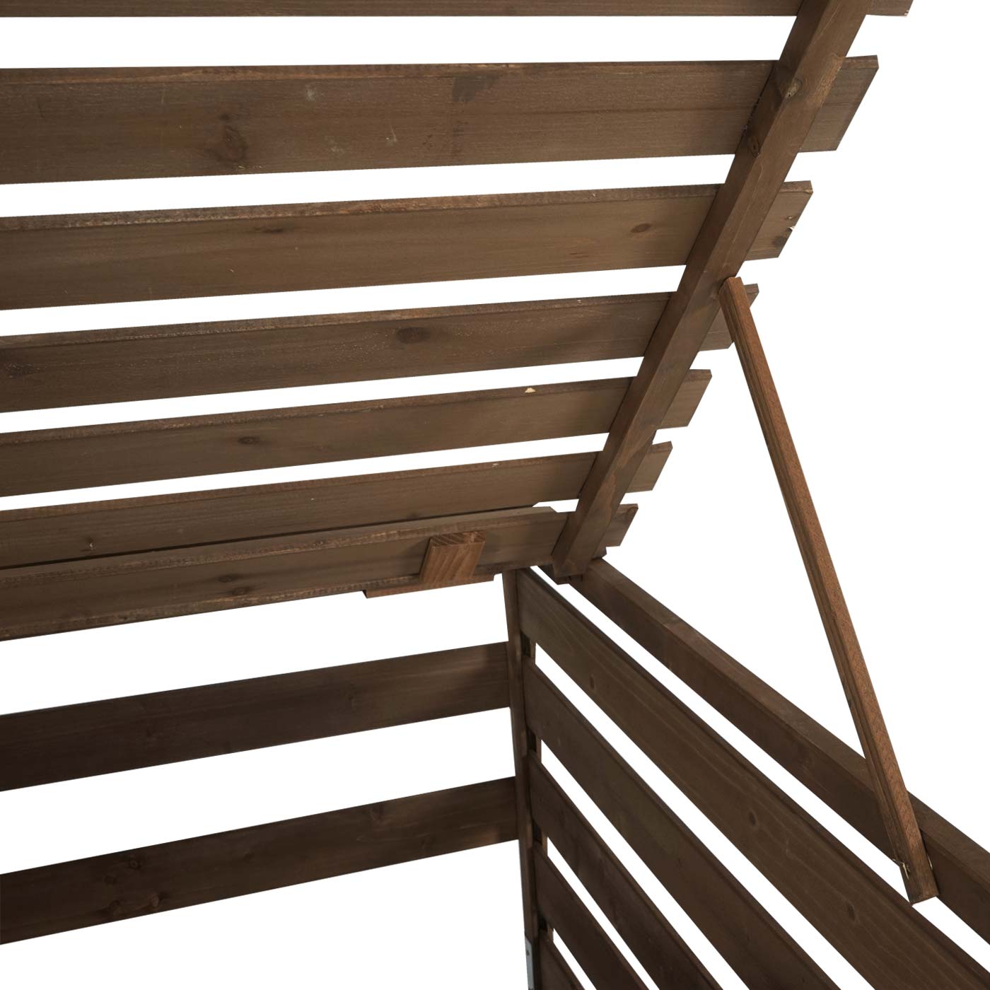 Cosmo Casa - Afvalbakbekleding - Verlenging - Massief hout - Donkerbruin - 114×67×97 cm