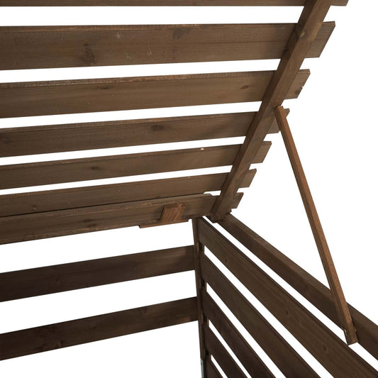 Cosmo Casa - Afvalbakbekleding - Verlenging - Massief hout - Donkerbruin - 114×67×97 cm