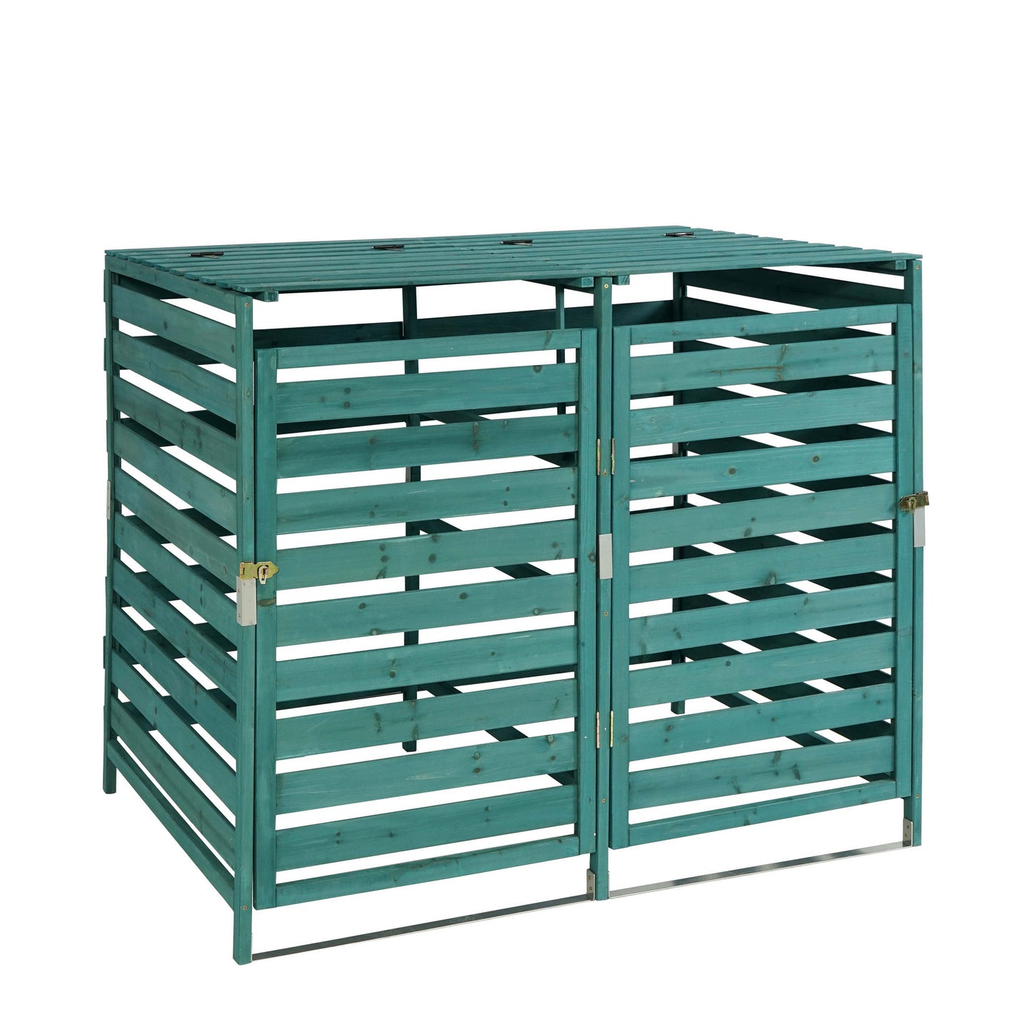 Cosmo Casa - Afvalbakbekleding - Uitbreidbaar - Massief hout - Donkergroen - 114×133×97 cm