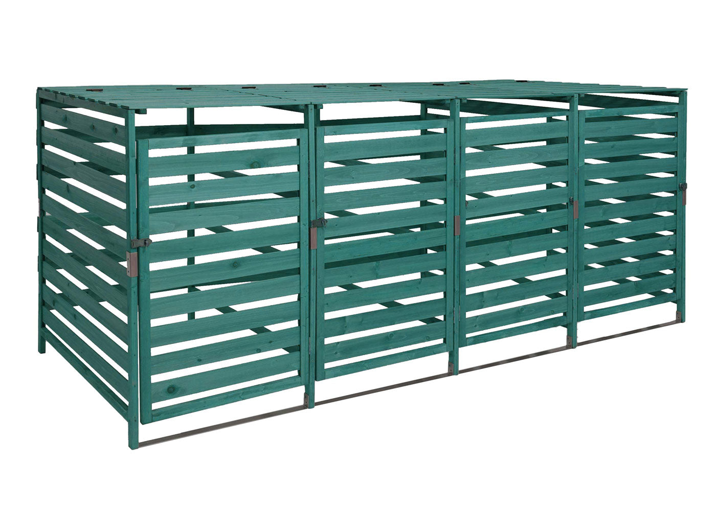 Cosmo Casa - Afvalbakbekleding - Uitbreidbaar - Massief hout - Donkergroen - 114×271×97 cm