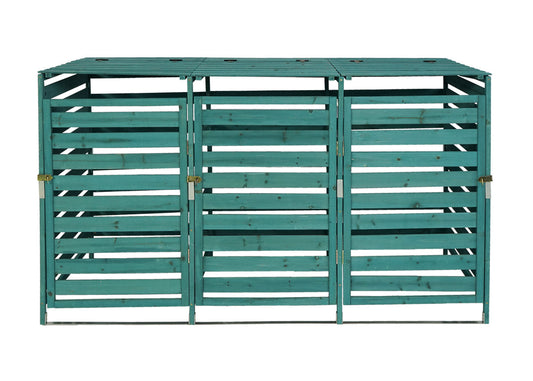 Cosmo Casa - Afvalbakbekleding - Uitbreidbaar - Massief hout - Donkergroen - 114×200×97 cm