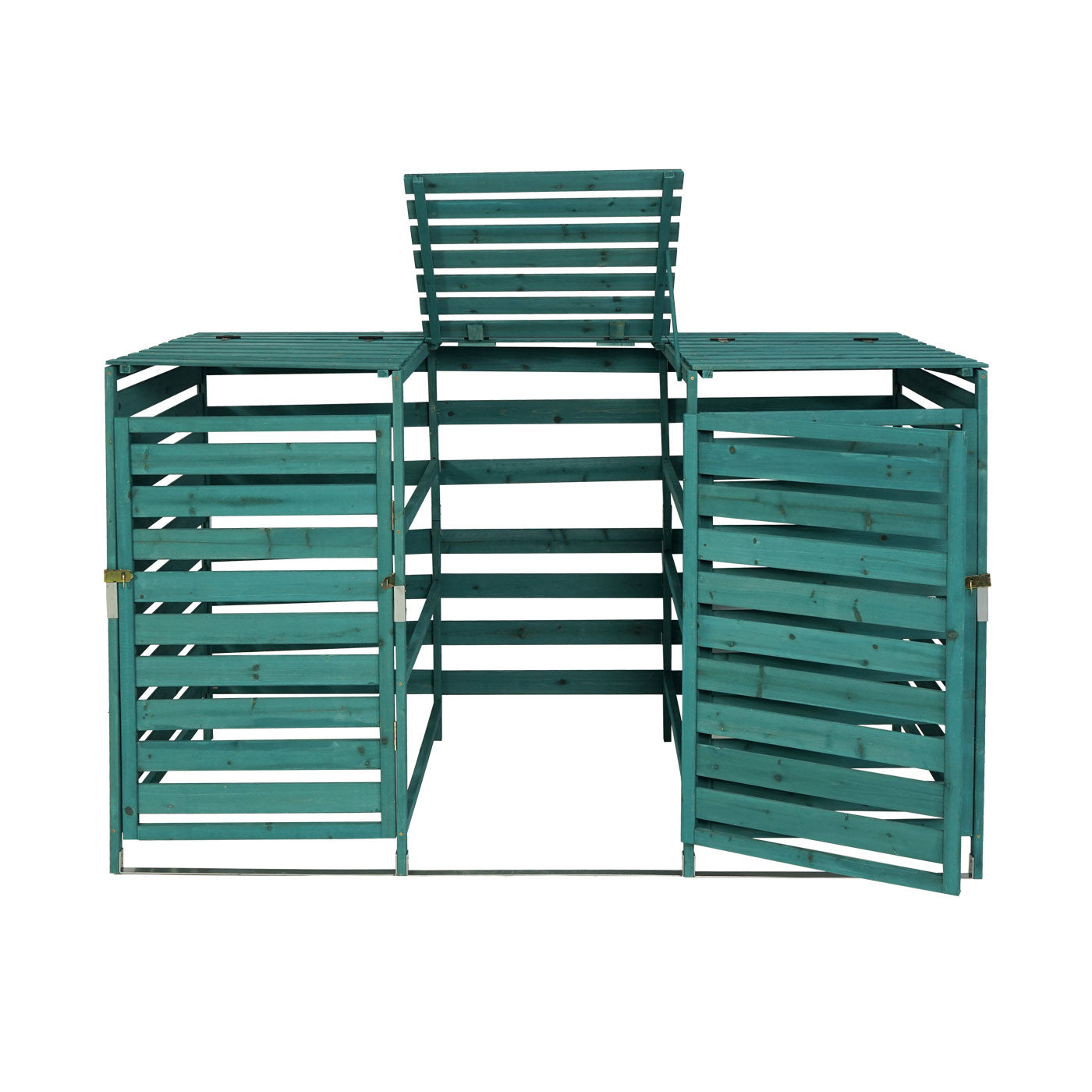 Cosmo Casa - Afvalbakbekleding - Uitbreidbaar - Massief hout - Donkergroen - 114×200×97 cm