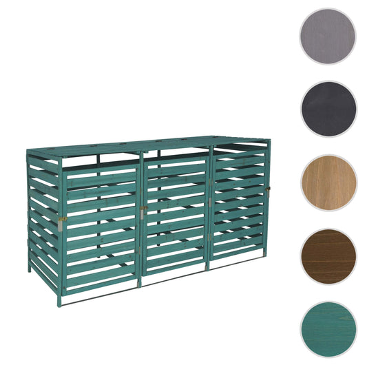 Cosmo Casa - Afvalbakbekleding - Uitbreidbaar - Massief hout - Donkergroen - 114×200×97 cm