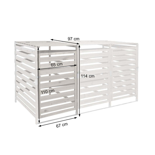 Cosmo Casa - Afvalbakbekleding - Verlenging - Massief hout - Donkergroen - 114×67×97 cm