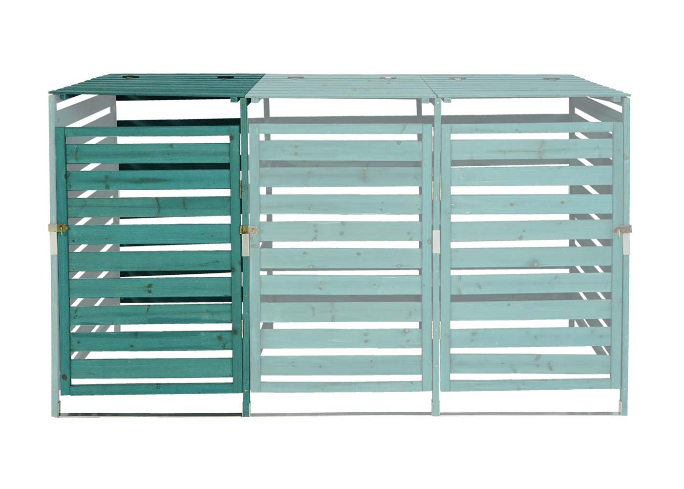 Cosmo Casa - Afvalbakbekleding - Verlenging - Massief hout - Donkergroen - 114×67×97 cm