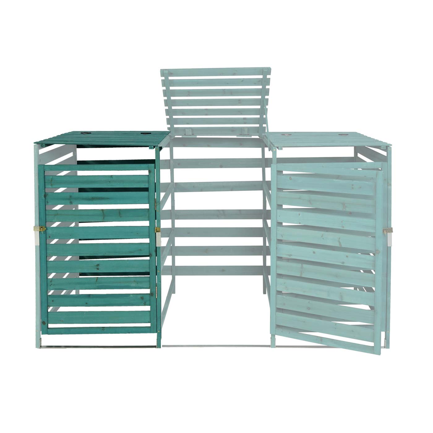 Cosmo Casa - Afvalbakbekleding - Verlenging - Massief hout - Donkergroen - 114×67×97 cm