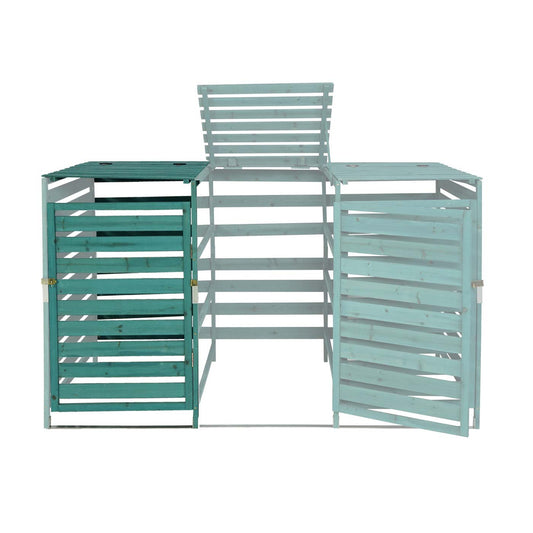 Cosmo Casa - Afvalbakbekleding - Verlenging - Massief hout - Donkergroen - 114×67×97 cm