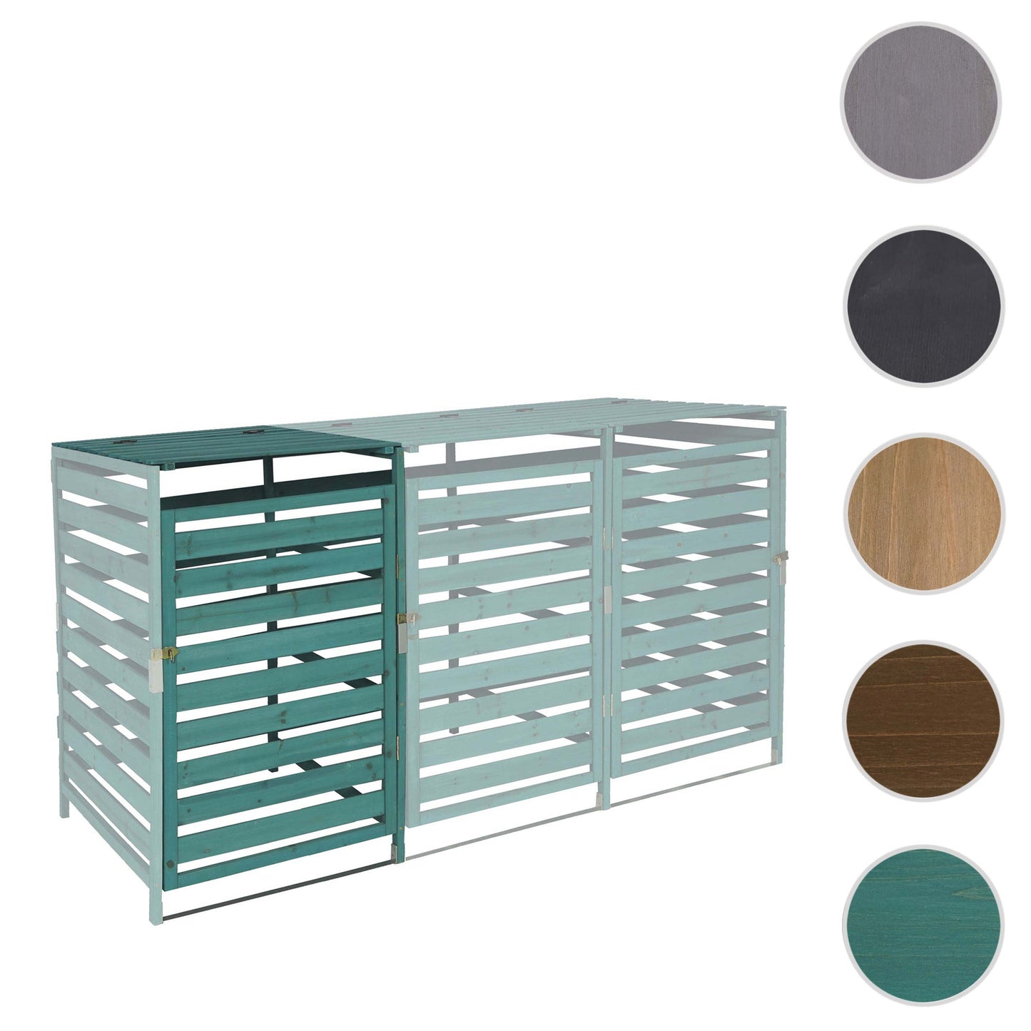 Cosmo Casa - Afvalbakbekleding - Verlenging - Massief hout - Donkergroen - 114×67×97 cm