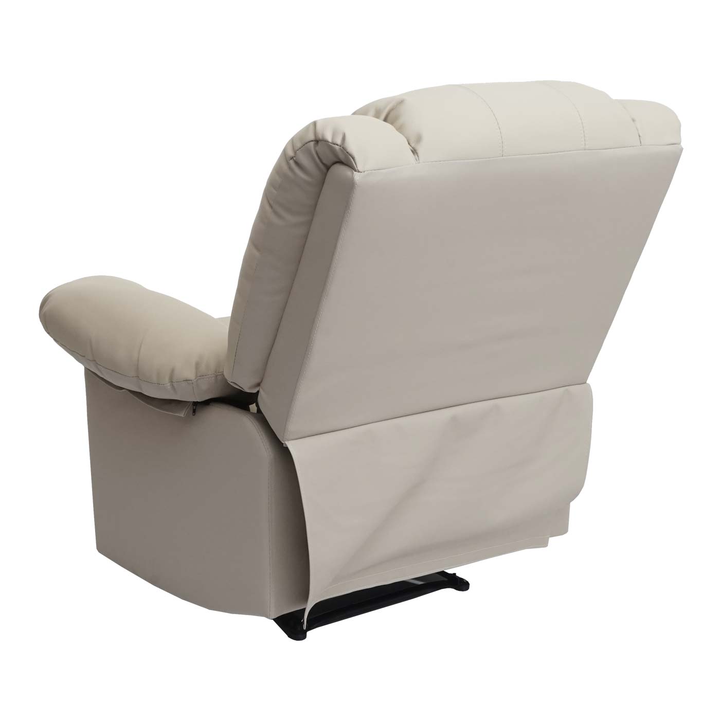 Cosmo Casa - TV-Fauteuil - Ligfunctie - Leer & Kunstleer - Crème - 101×87×100 cm