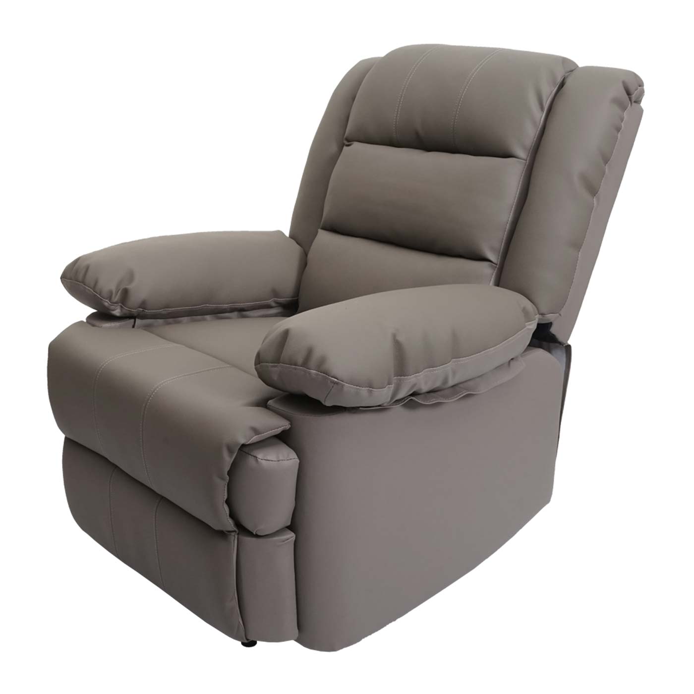 Cosmo Casa - TV-Fauteuil - Ligfunctie - Leer & Kunstleer - Taupe - 101×87×100 cm