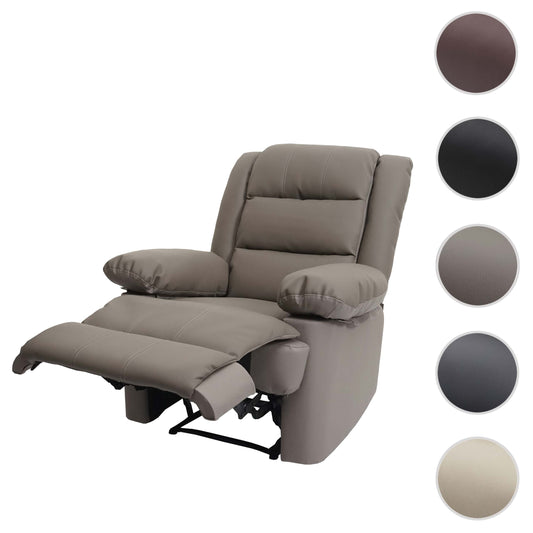 Cosmo Casa - TV-Fauteuil - Ligfunctie - Leer & Kunstleer - Taupe - 101×87×100 cm