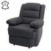 Cosmo Casa - TV-Fauteuil - Ligfunctie - Leer & Kunstleer - Grijs - 101×87×100 cm