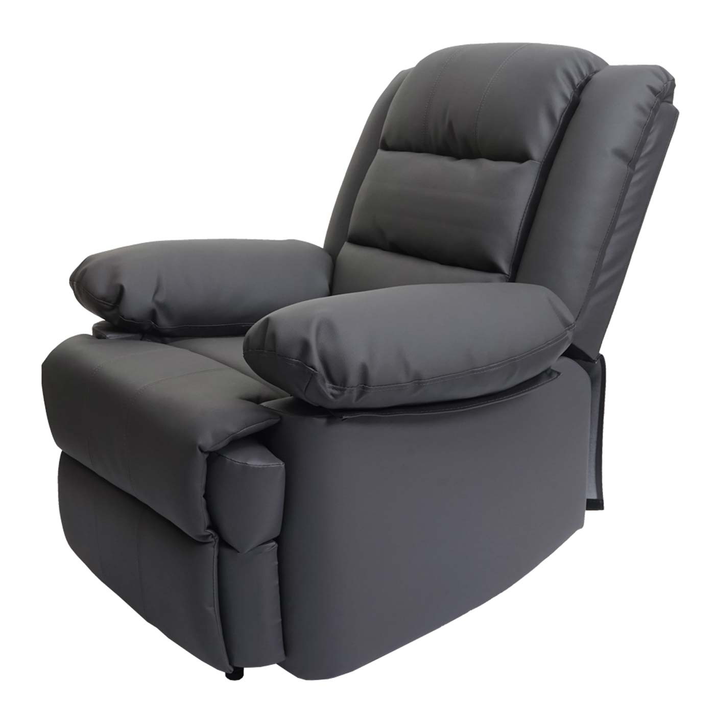 Cosmo Casa - TV-Fauteuil - Ligfunctie - Leer & Kunstleer - Grijs - 101×87×100 cm