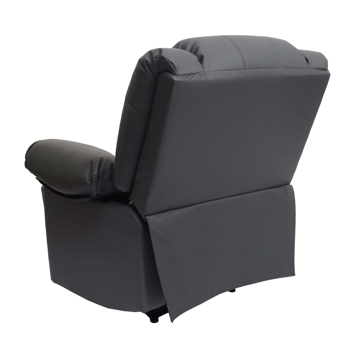 Cosmo Casa - TV-Fauteuil - Ligfunctie - Leer & Kunstleer - Grijs - 101×87×100 cm