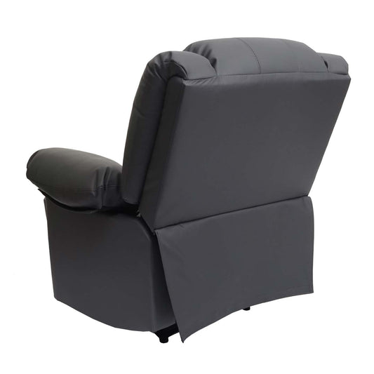 Cosmo Casa - TV-Fauteuil - Ligfunctie - Leer & Kunstleer - Grijs - 101×87×100 cm